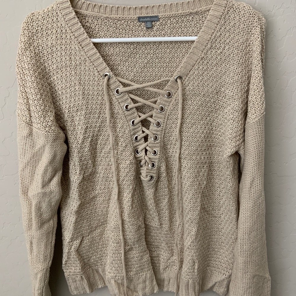 Tan crop sweater